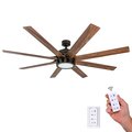 Honeywell Ceiling Fans Xerxes, 62 in. Ceiling Fan with Light & Remote Control, Oil-Rubbed Bronze 50609-40